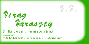 virag haraszty business card